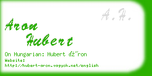 aron hubert business card